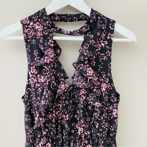 BCBGeneration Floral Dress Black/Purple Sz Small - Picture 2 of 10
